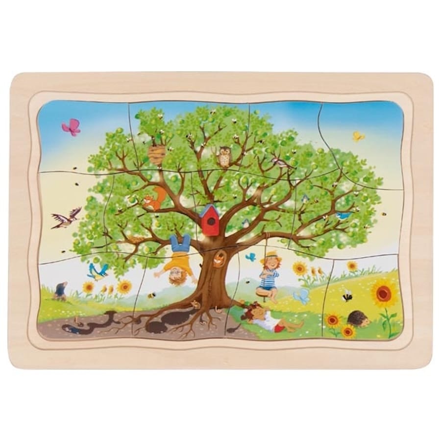 Goki Puzzle Schichtenpuzzle Mein Apfelbaum 47 Teile