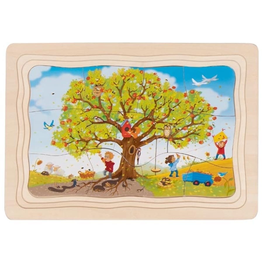 Goki Puzzle Schichtenpuzzle Mein Apfelbaum 47 Teile