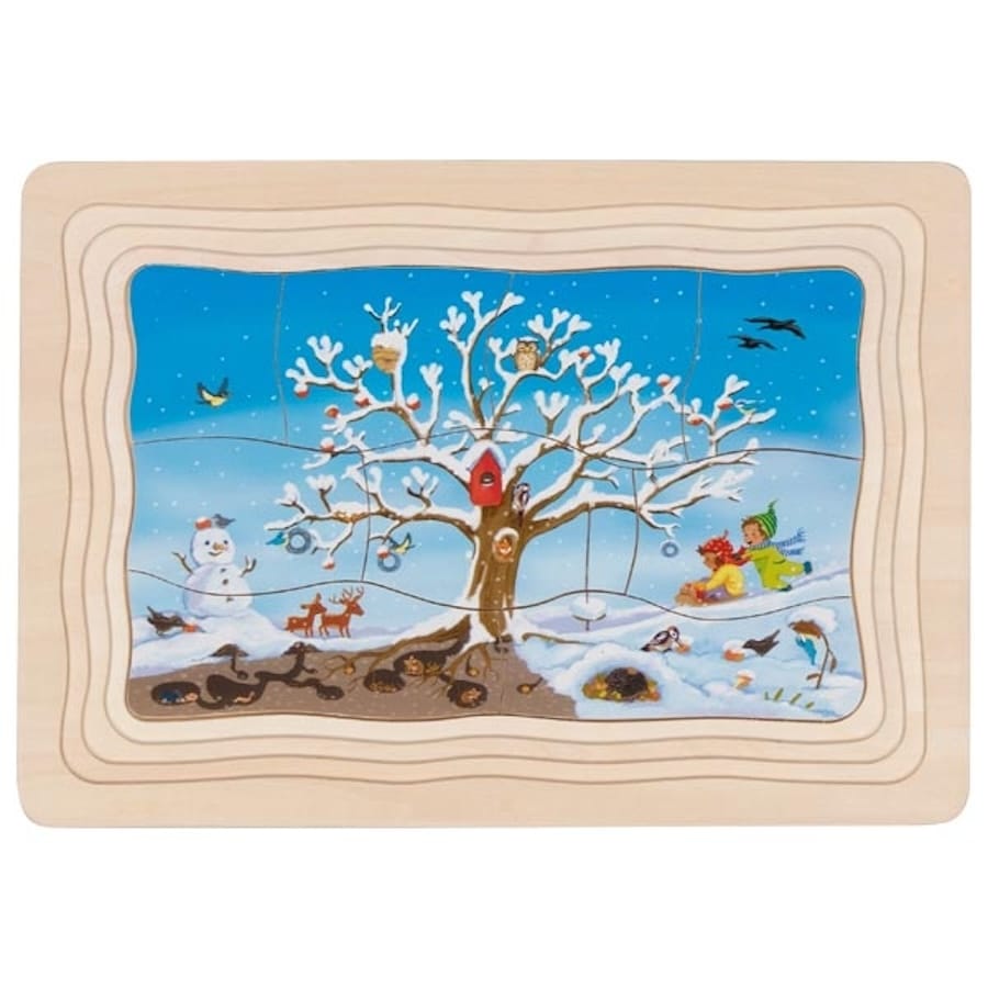 Goki Puzzle Schichtenpuzzle Mein Apfelbaum 47 Teile