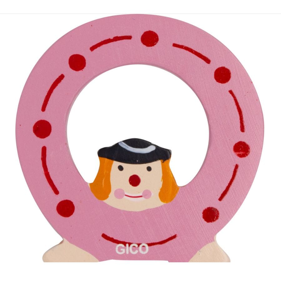 Gico Dekoration O Türbuchstaben Clownbuchstaben Holz A - Z