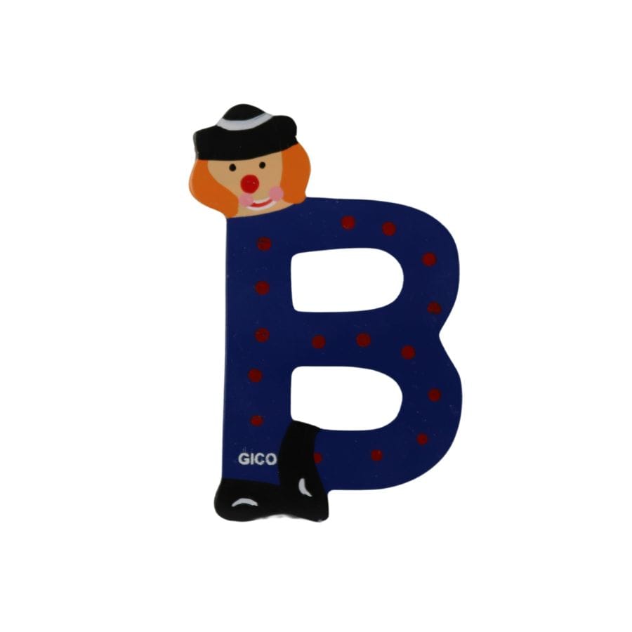 Gico Dekoration B Türbuchstaben Clownbuchstaben Holz A - Z
