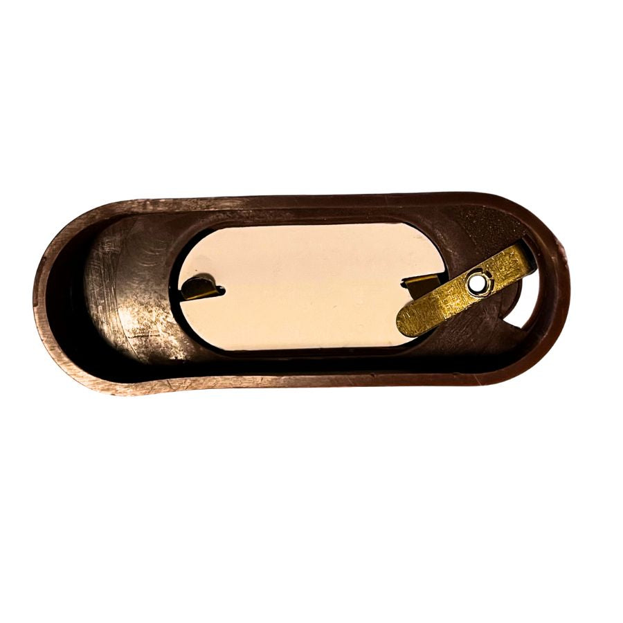 Batteriekappe braun mit 3 Steckdosen & Schalter – 3,5 V, Puppenhaus-Elektrik