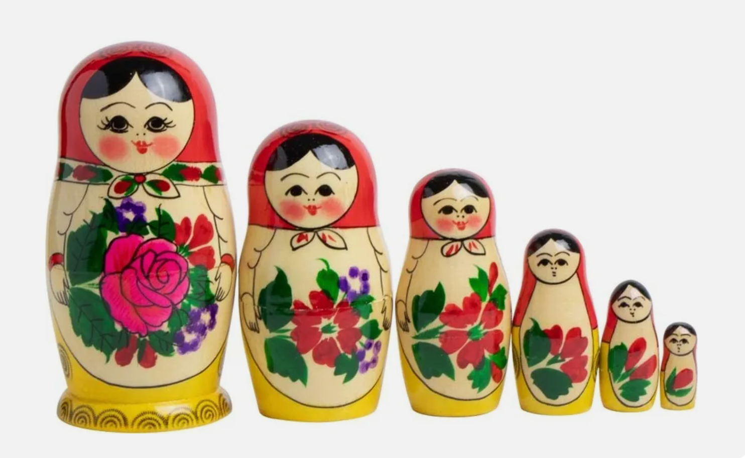 Handbemalte Matroschka Puppen – Russische Schachtelpuppe als Dekoration & Geschenkidee, 13 cm