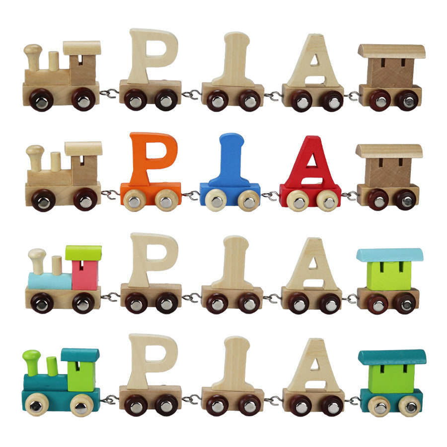 Buchstabenzug Holzzug mit Name