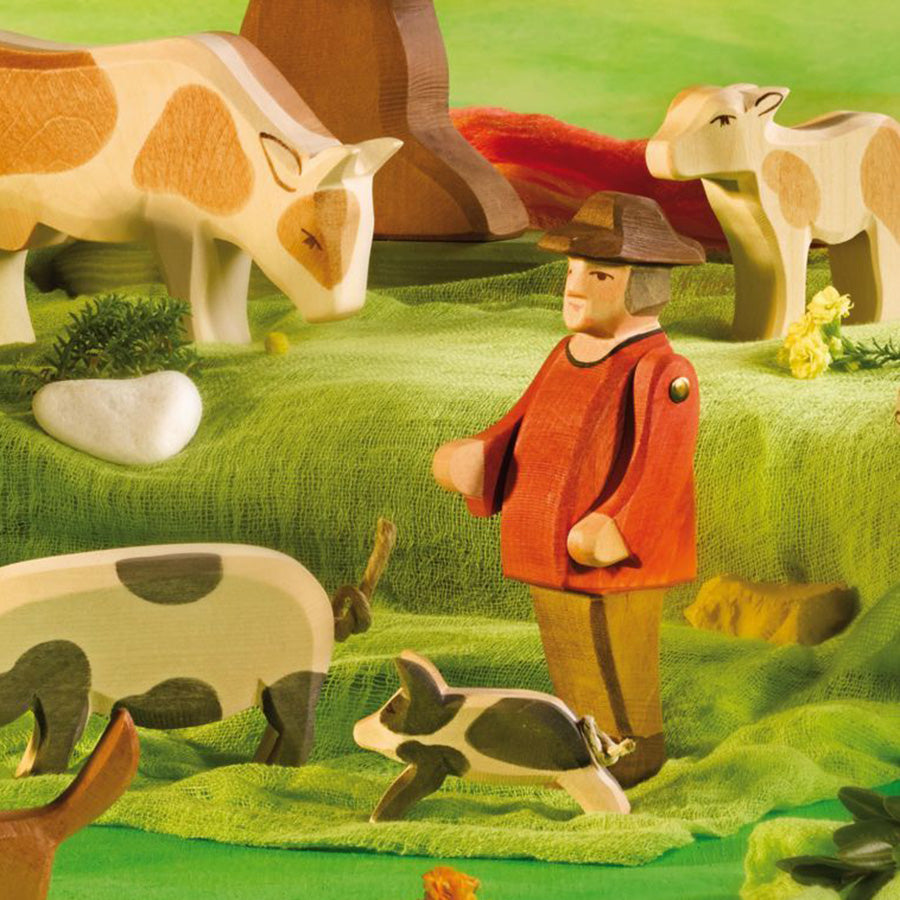 Spiel-Szene Ostheimer Bauernhoffiguren