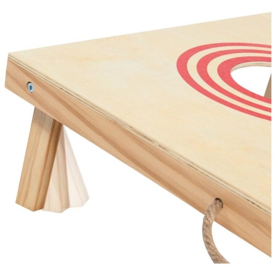 Goki Gesellschaftsspiel Goki Cornhole – Outdoor Wurfspiel aus Holz mit 8 Säckchen, faltbar, ideal für Garten & Park, ab 5 Jahre