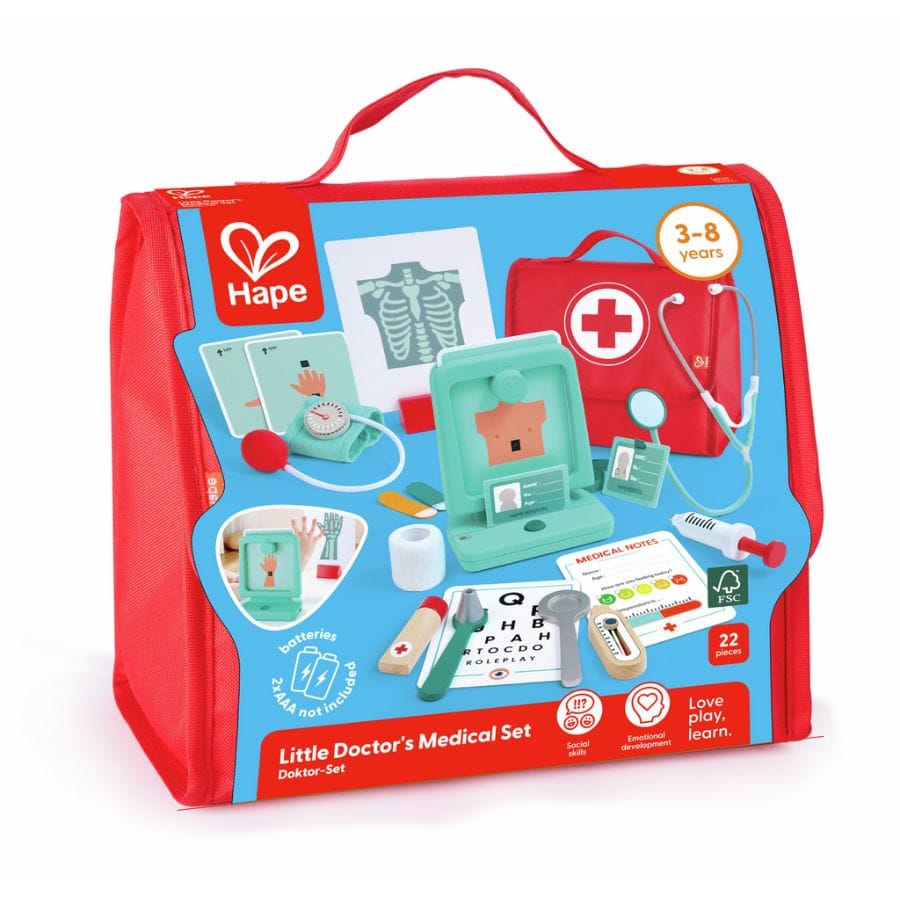 Hape Berufespielzeug & Rollenspiele Hape Doktor-Set – 22-teiliges Spielzeug ab 3 Jahren
