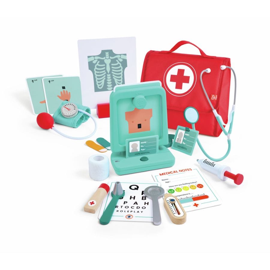 Hape Berufespielzeug & Rollenspiele Hape Doktor-Set – 22-teiliges Spielzeug ab 3 Jahren