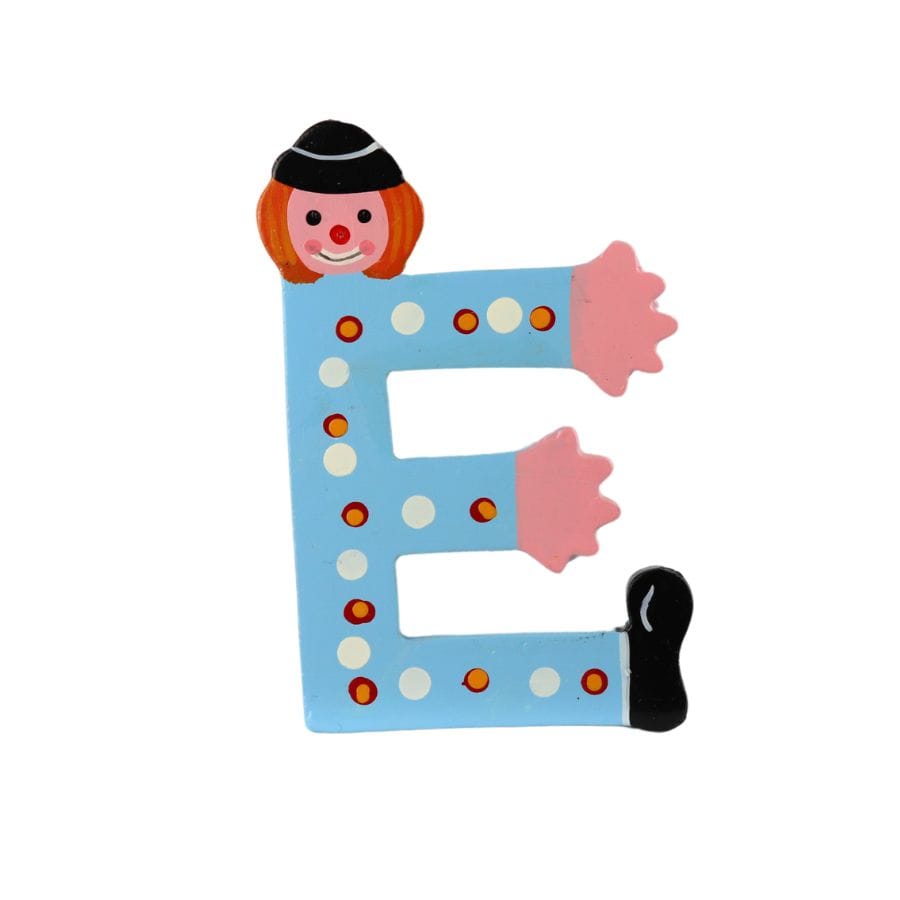 Gico Dekoration E Türbuchstaben Clownbuchstaben Holz A - Z