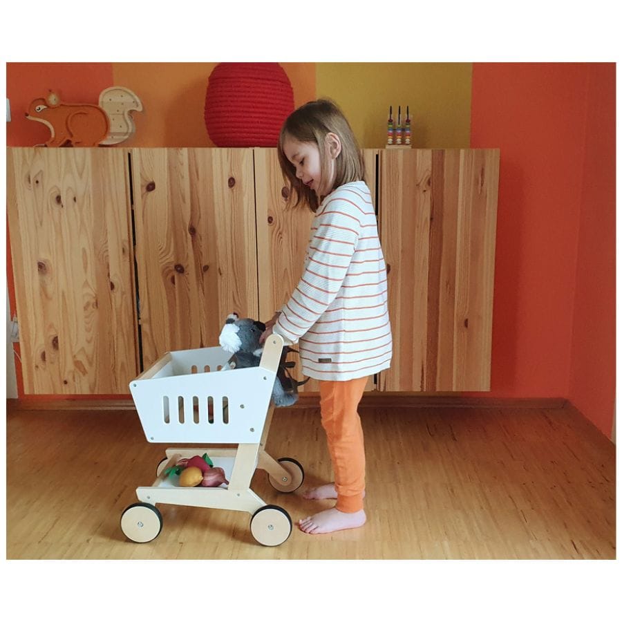 Legler Rollenspiel Small foot Holz-Spiel-Einkaufswagen "Fresh" – Kaufladen, ab 24 Monate