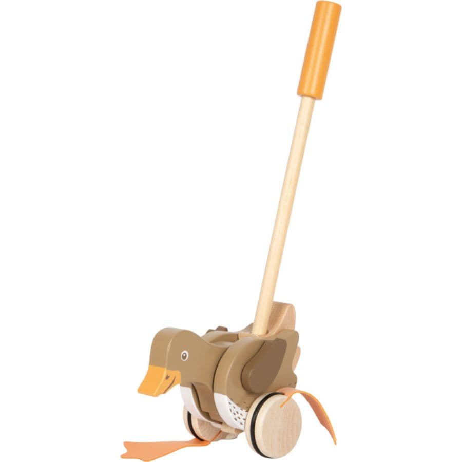 Legler Schiebespielzeug Small foot Schiebe-Ente aus Holz – ab 18 Monate