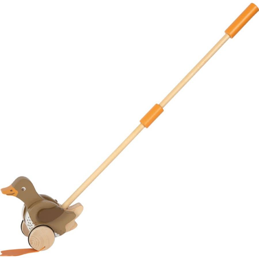 Legler Schiebespielzeug Small foot Schiebe-Ente aus Holz – ab 18 Monate