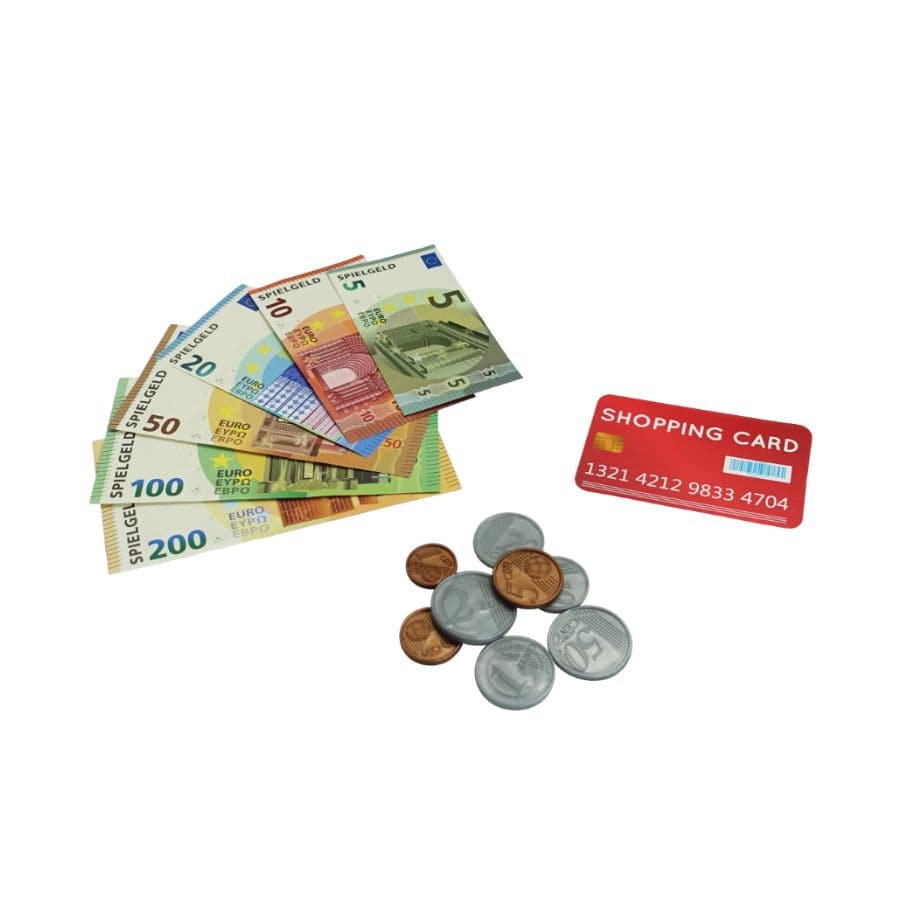 Tanner Berufespielzeug & Rollenspiele Tanner Euro Spielgeld-Set mit Shopping Card – 93-teilig für Kaufladen & Rollenspiel, ab 3 Jahre
