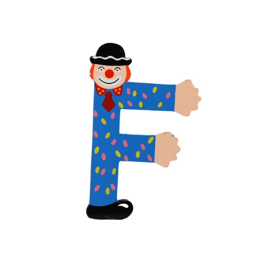 Gico Dekoration F Türbuchstaben Clownbuchstaben Holz A - Z