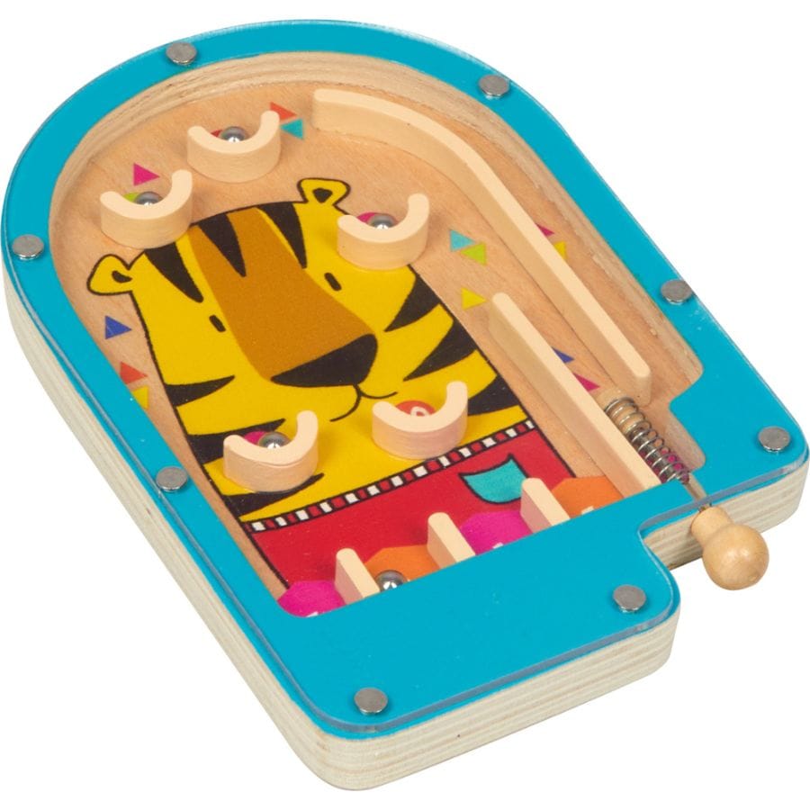 Spiegelburg Geschicklichkeitsspiele blau Spiegelburg Flipper-Spiel aus Holz – Bunte Geschenke für Kinder, ab 3 Jahre