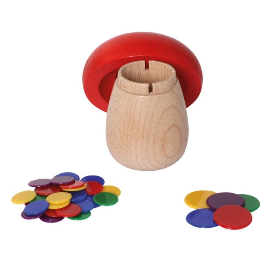 Bartl Gesellschaftsspiel Bartl Flohhüpfspiel Pilz – Holzspielzeug ab 3 Jahren