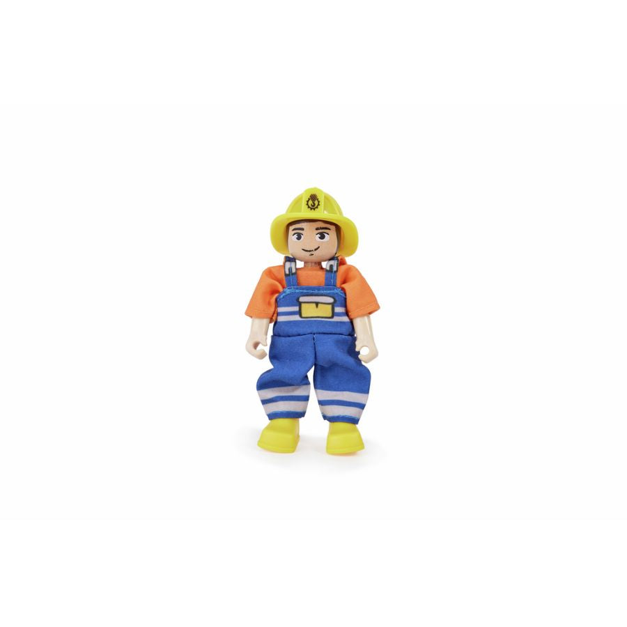 Hape Frontlader – 4-teiliges Baustellen-Spielzeug aus Holz ab 2 Jahren