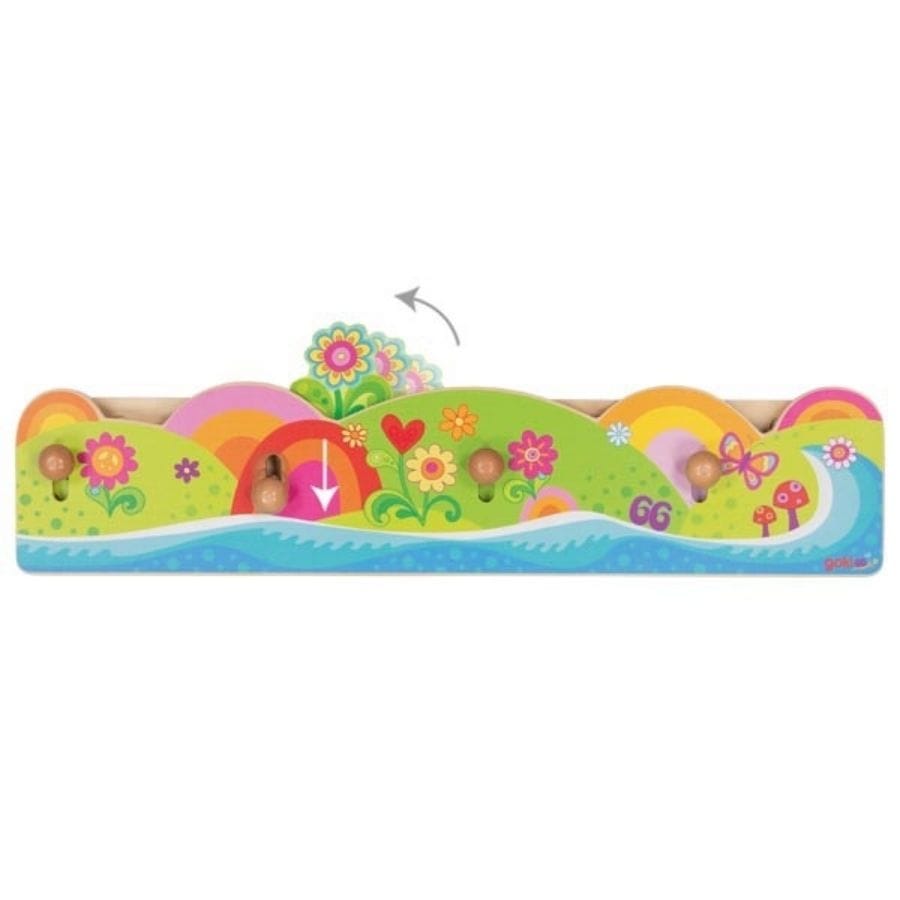 Goki Kinderzimmer Accessoires Garderobe FlowerPower von goki66 – Kindergarderobe aus Holz