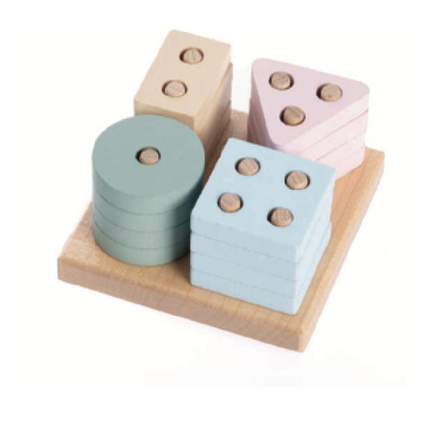 Cubika Sortier-, Stapel- & Steckspielzeug Cubika Holz-Sortierspiel – Formen & Farben ab 18 Monaten