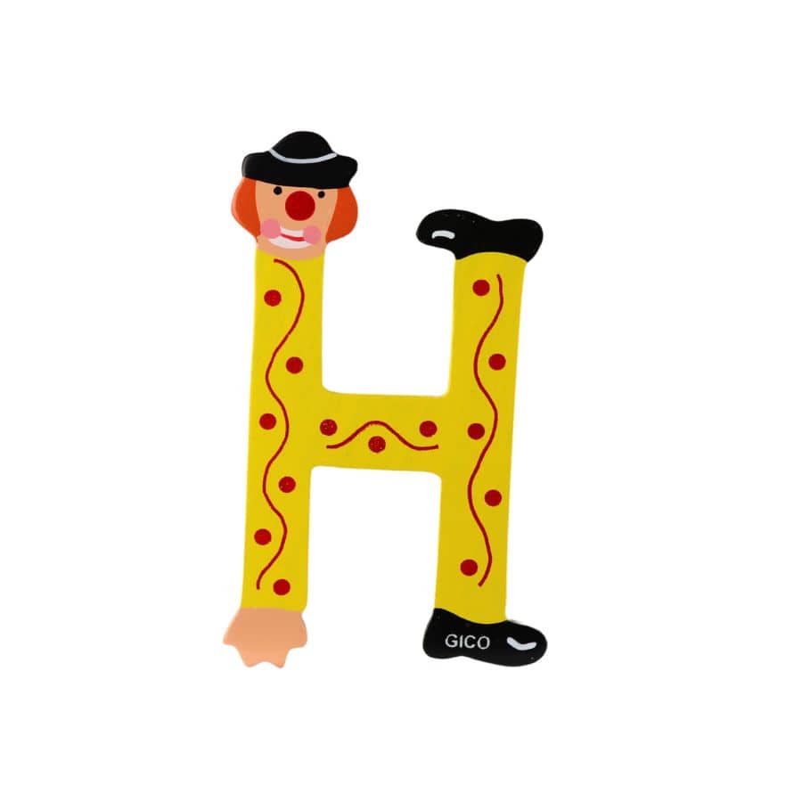 Gico Dekoration H Türbuchstaben Clownbuchstaben Holz A - Z