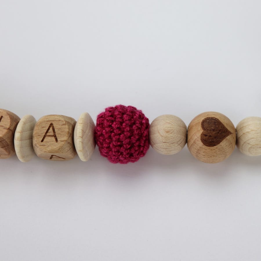 Spielkiste Schnullerclips & -ketten Personalisierte Schnullerkette mit Name