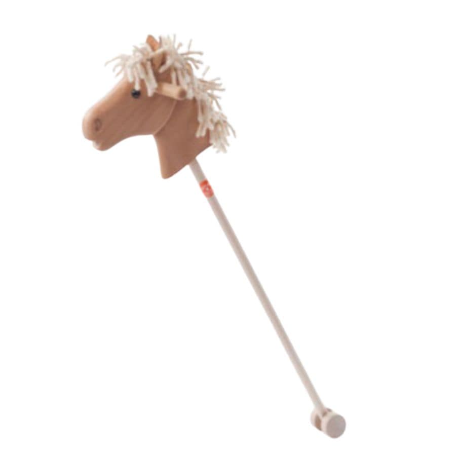 Jamso Design Aktivspielzeug Jamso Haflinger u. Rappe Steckenpferd aus Holz mit Schafschurwolle – Handgefertigter Reitspaß ab 3 Jahren