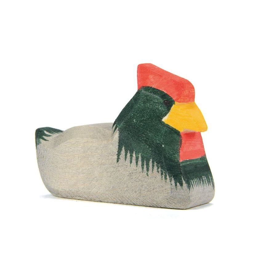 Ostheimer Holzfiguren Ostheimer Huhn dunkel liegend