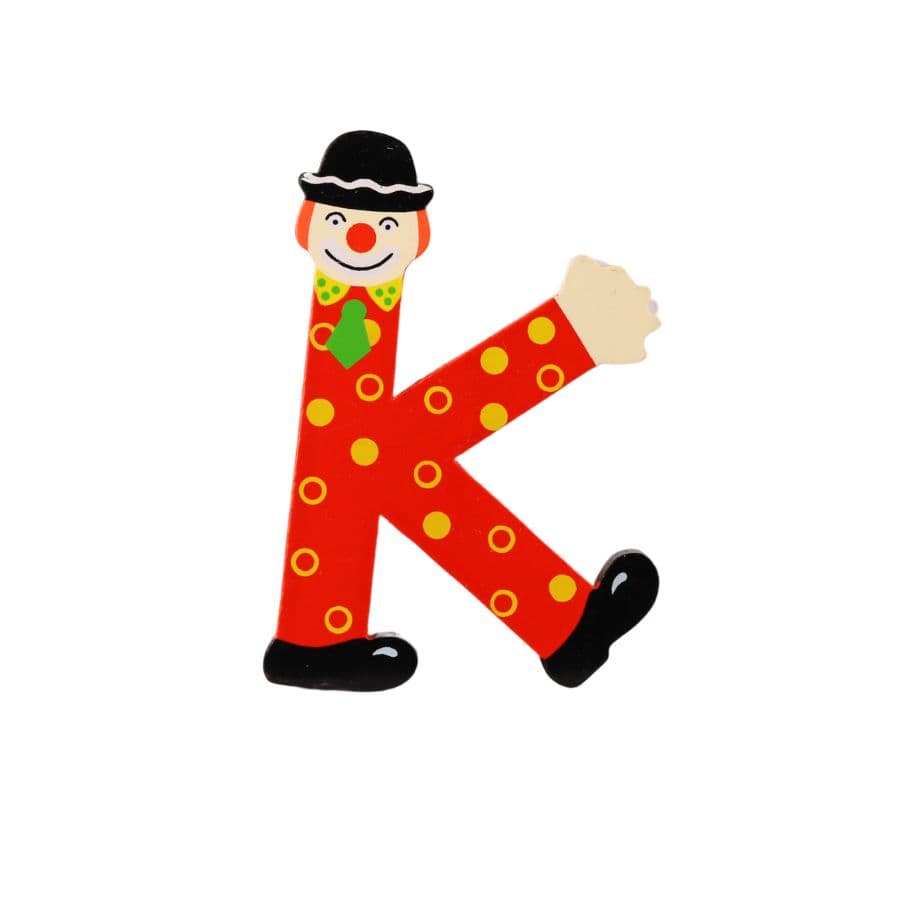 Gico Dekoration K Türbuchstaben Clownbuchstaben Holz A - Z