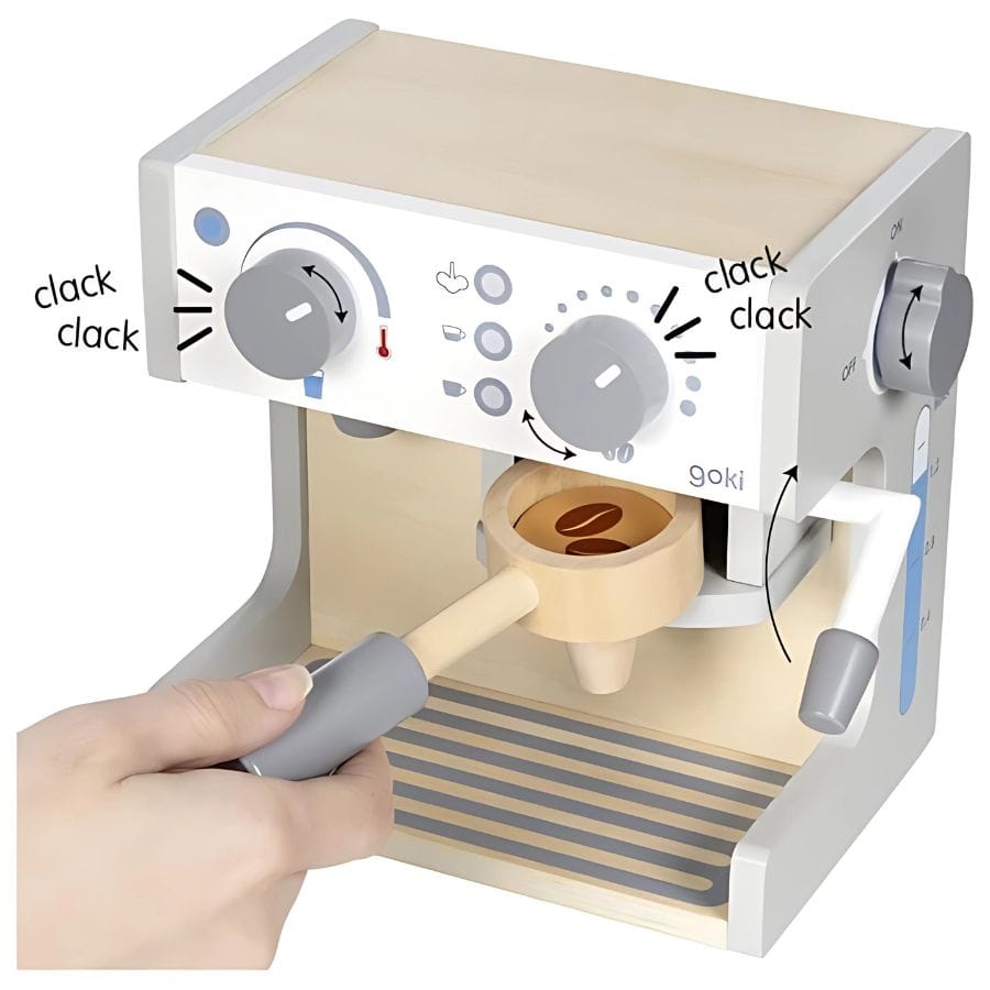 Goki Kinderküche Goki Kaffee- & Teestation aus Holz – 16-teilig, ab 3 Jahre