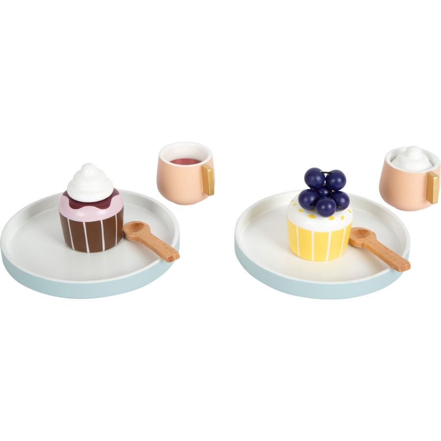 Legler Spielzeuglebensmittel Small foot Kaffee- und Tee-Set „Tasty“ – Kinderküche Spielzeug ab 3 Jahren