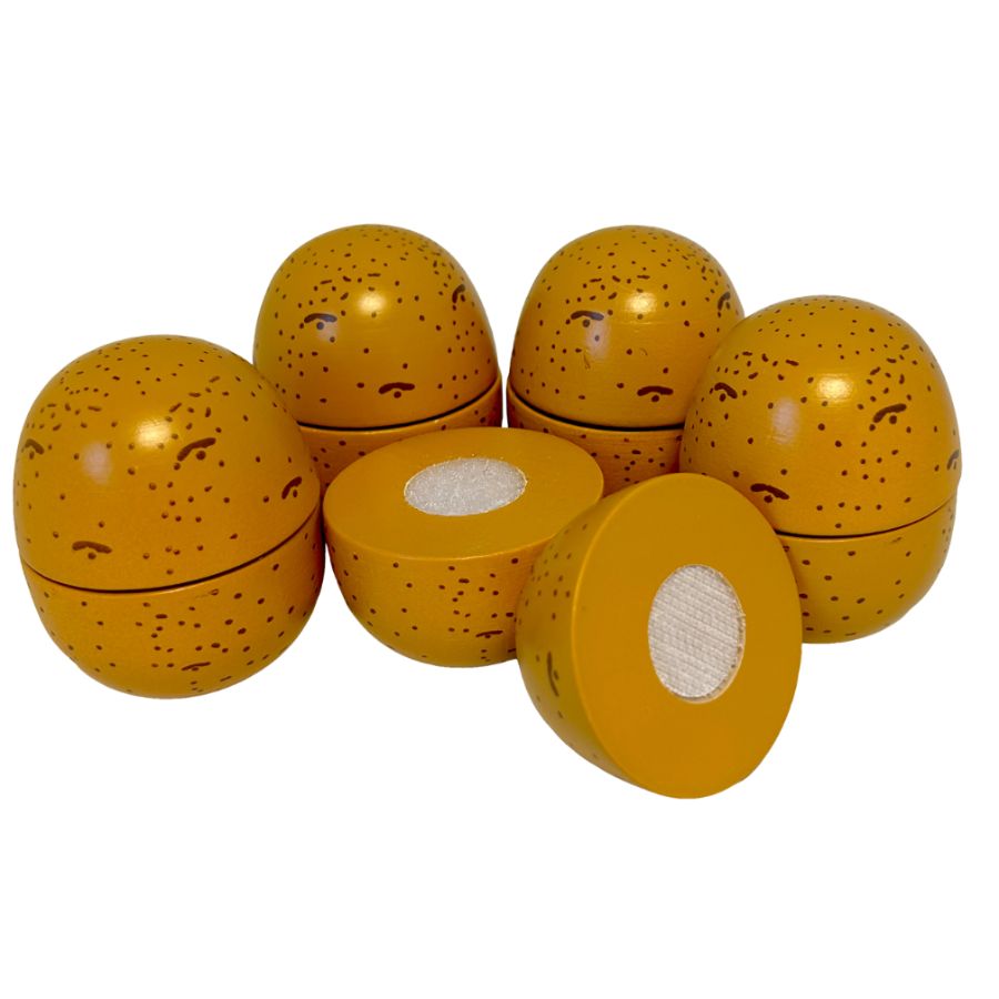 Tanner Holzkartoffeln im Baumwollsäckchen – 5-teiliges Schneide-Set ab 18 Monate