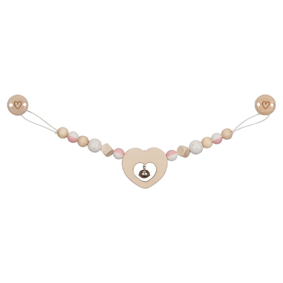 Goki Kinderwagenkette Kinderwagenkette Herz mit Clips