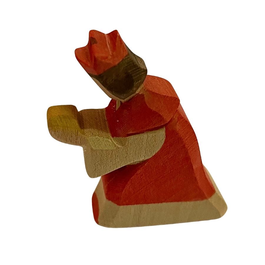 Ostheimer Holzfiguren Ostheimer Weihnachten Ostheimer Mini-König rot – Holzfigur ab 3 Jahre, Restbestand