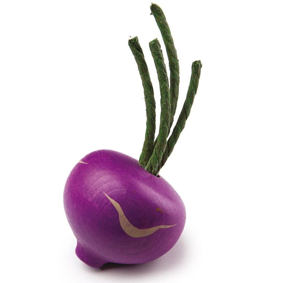 Erzi Spielzeuglebensmittel Erzi Blauer Kohlrabi aus Holz – Kaufladen & Kinderküche, ab 3 Jahre