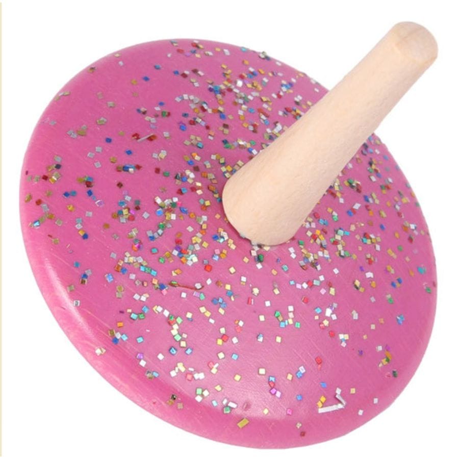 Beck Aktivspielzeug Rosa Ostheimer Glitterkreisel – Glitzernder Holz-Kreisel, ab 3 Jahren