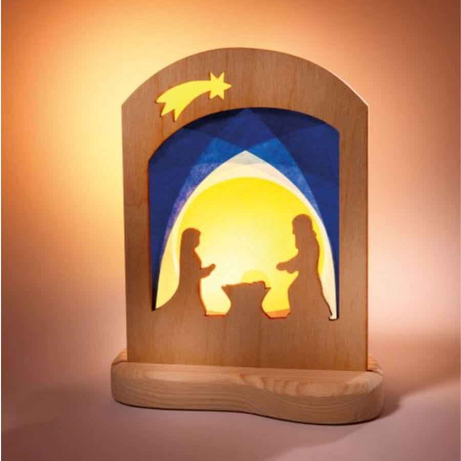 Ostheimer Ostheimer Weihnachten Heilige Familie Ostheimer Transparente, Silhouetten mit farbigem Hintergrund, Aufsteller und Kerzenhalter