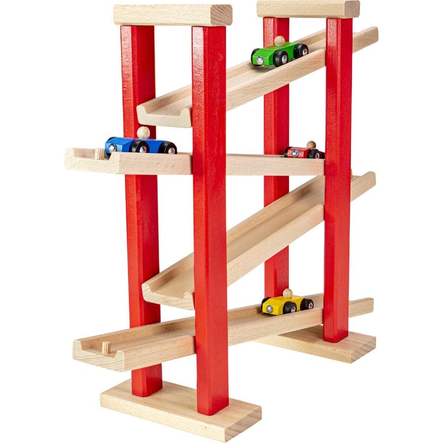 Heros Play and Learn Rennstrecke – Zickzack-Autorennbahn aus Holz ab 1 Jahr