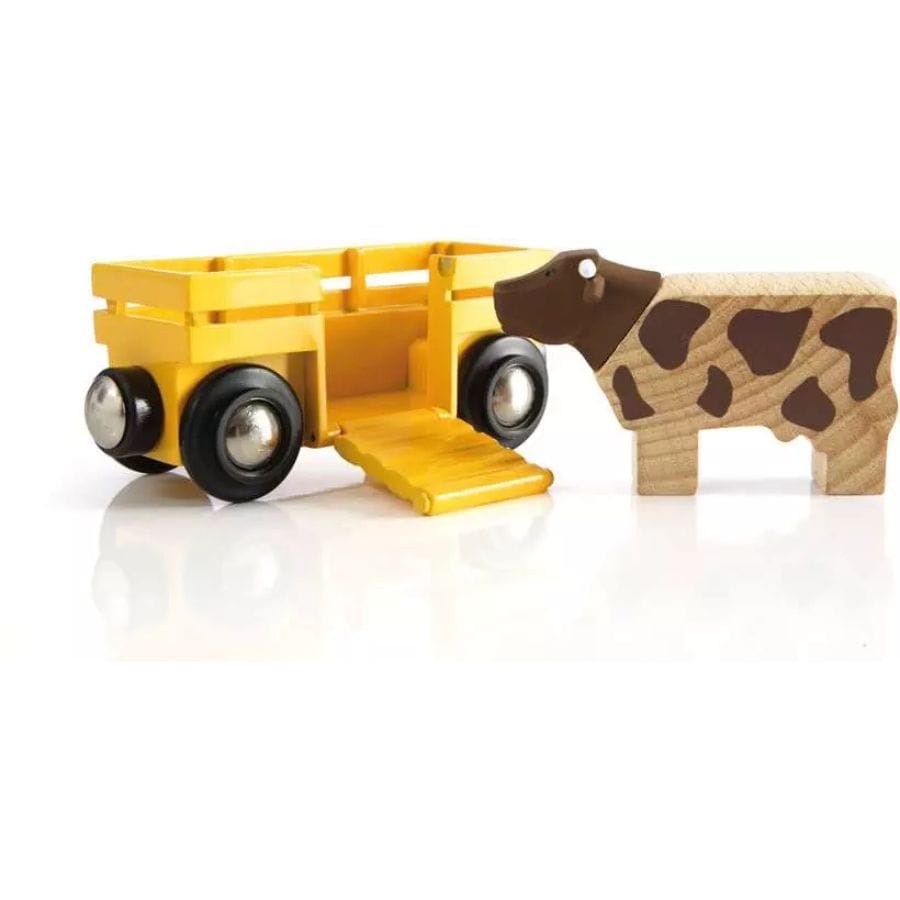 Brio Züge & Eisenbahnsets BRIO Tierwagen mit Kuh, ab 3 Jahre