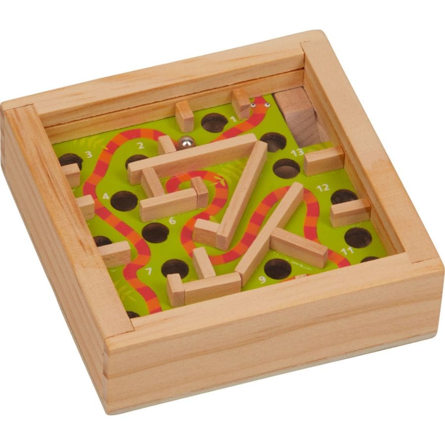 Spiegelburg Geschicklichkeitsspiele Grün Spiegelburg Holz-Geduldsspiel Labyrinth – Konzentration & Geschick ab 4 Jahren