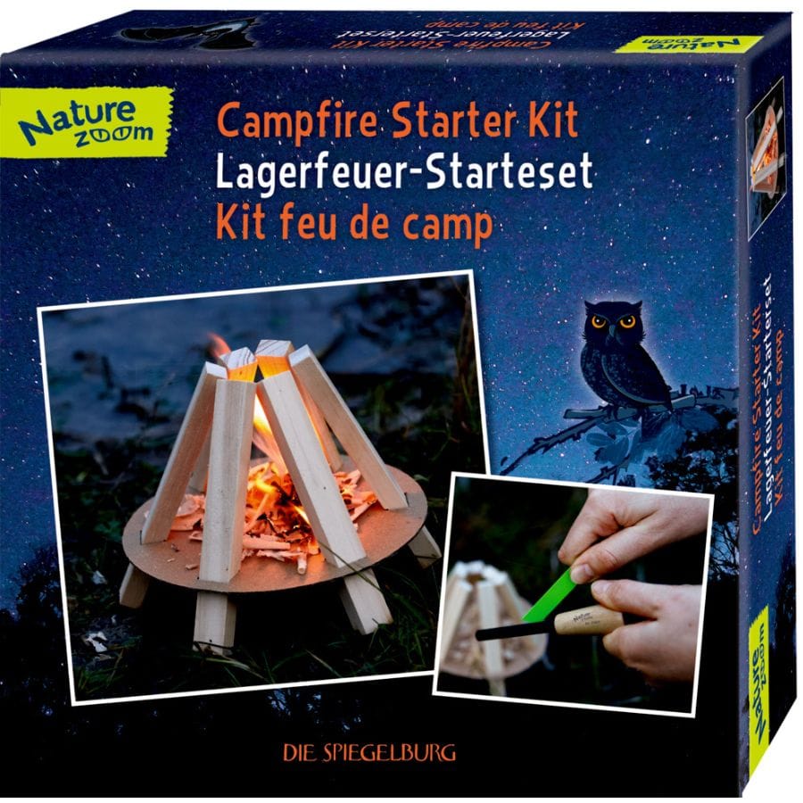 Spiegelburg Aktivspielzeug Nature Zoom Lagerfeuer-Starterset – Outdoor-Set für Kinder ab 5 Jahren