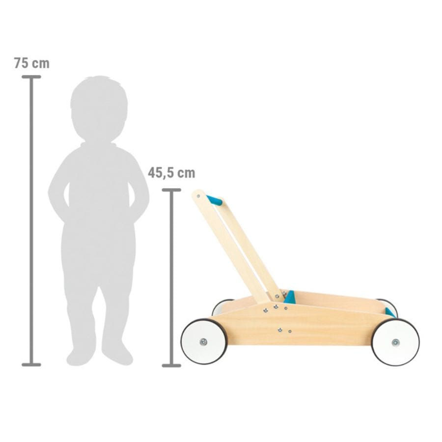 Legler Baby-Aktiv-Spielzeug Small foot Lauflernwagen aus Holz – Sicherer Begleiter ab 12 Monate