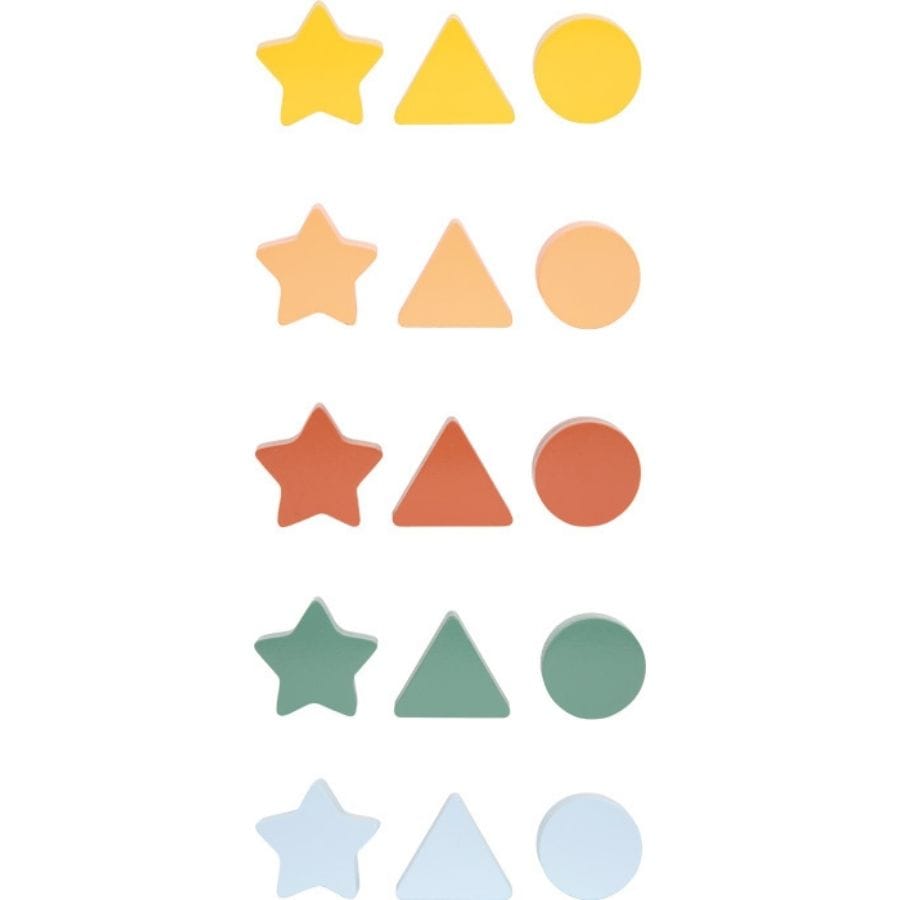 Legler Sortier-, Stapel- & Steckspielzeug small foot Montessori Sortierspiel mit Zange aus Holz – Farben & Formen lernen, ab 12 Monate
