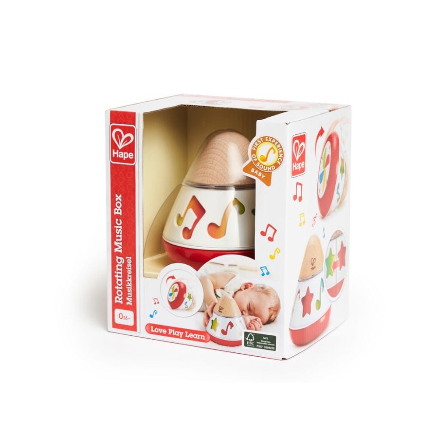Toynamics Baby-Aktiv-Spielzeug Hape Musikkreisel für Babys & Kleinkinder – Beruhigende Klänge & Farben