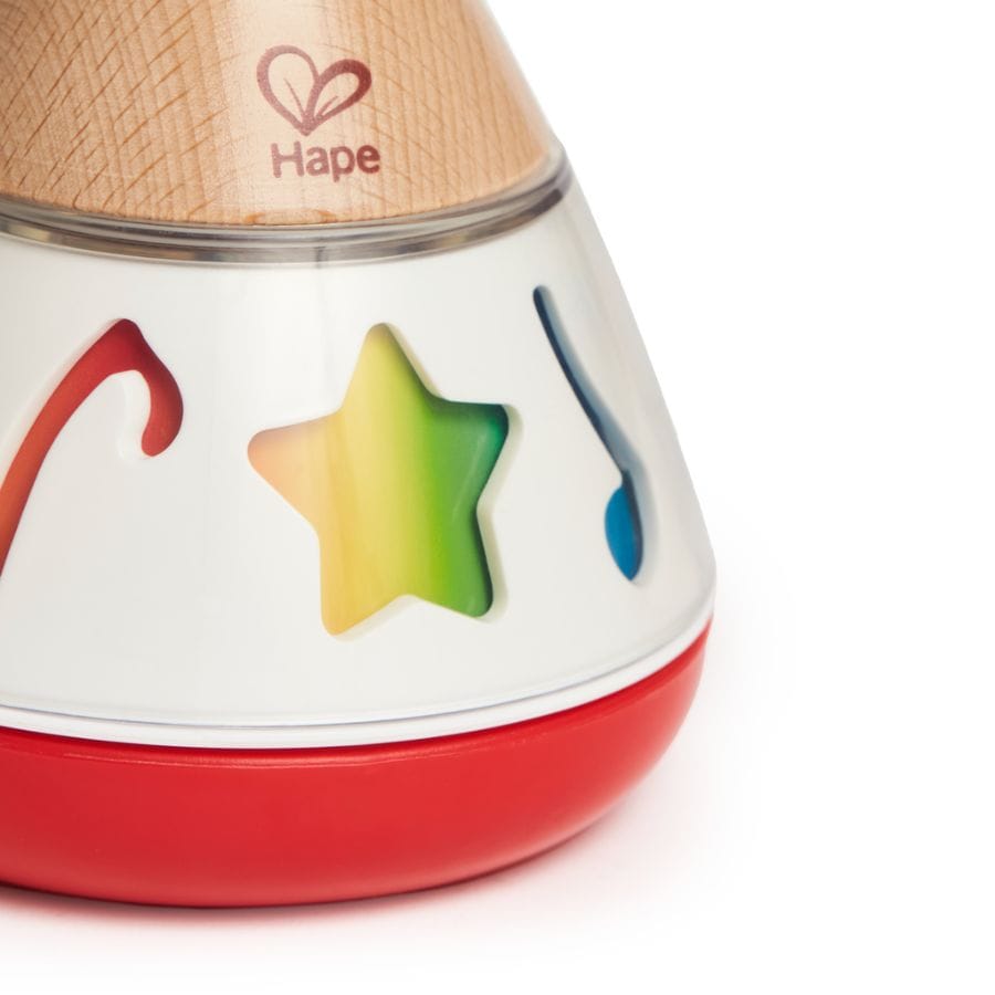 Toynamics Baby-Aktiv-Spielzeug Hape Musikkreisel für Babys & Kleinkinder – Beruhigende Klänge & Farben