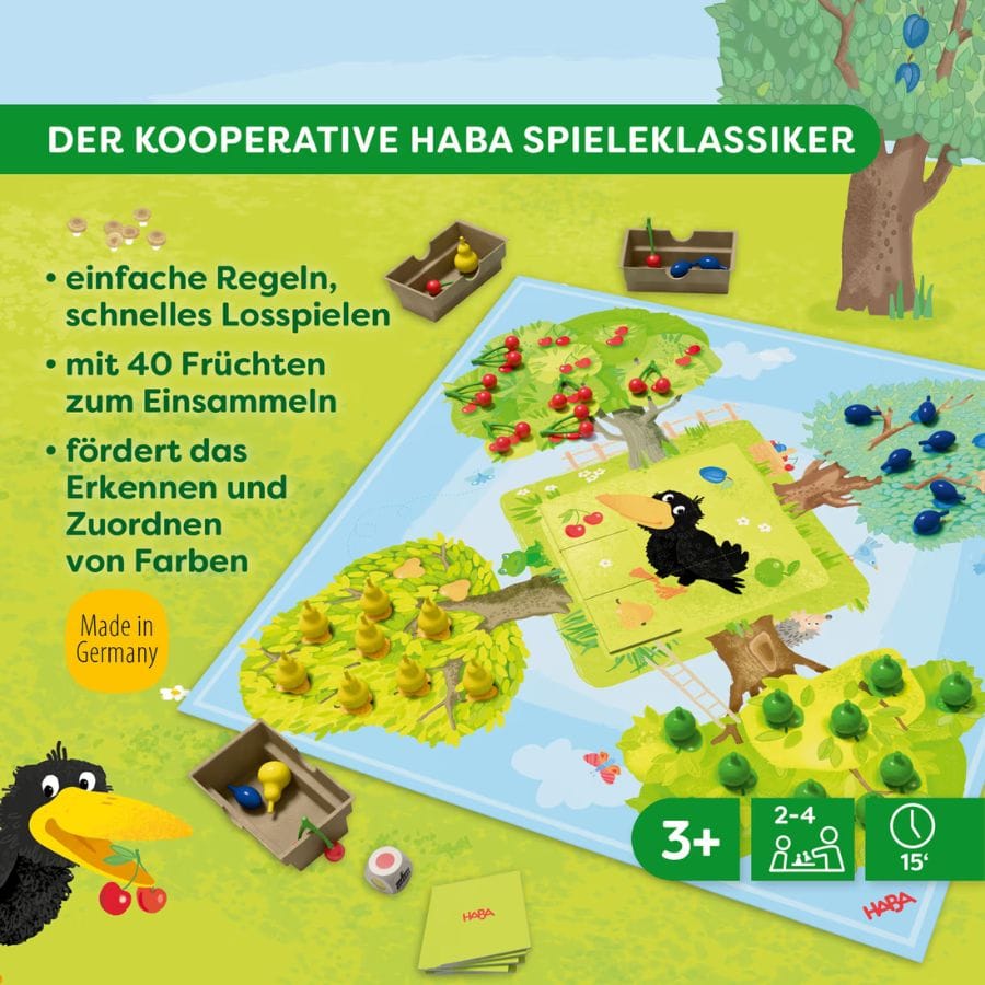 HABA Lernspielzeug HABA Obstgarten – Kooperatives Würfelspiel ab 3 Jahren