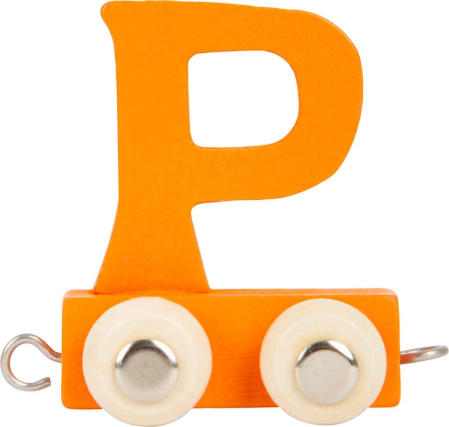 Legler Dekoration P bunt Buchstabenzug Namenszug aus Holz – Personalisierte Geschenkidee