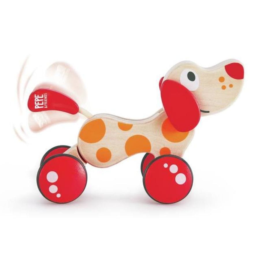 Hape Nachzieh-Spielzeug Hape Nachziehspielzeug Hündchen Pepe – ab 12 Monate