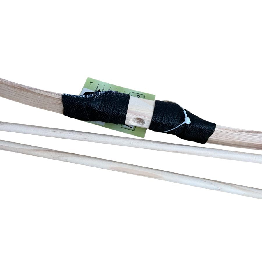 Holzkönig Pfeil und Bogen 80 cm – Kinderbogen aus Eschenholz mit 2 Saugnapfpfeilen