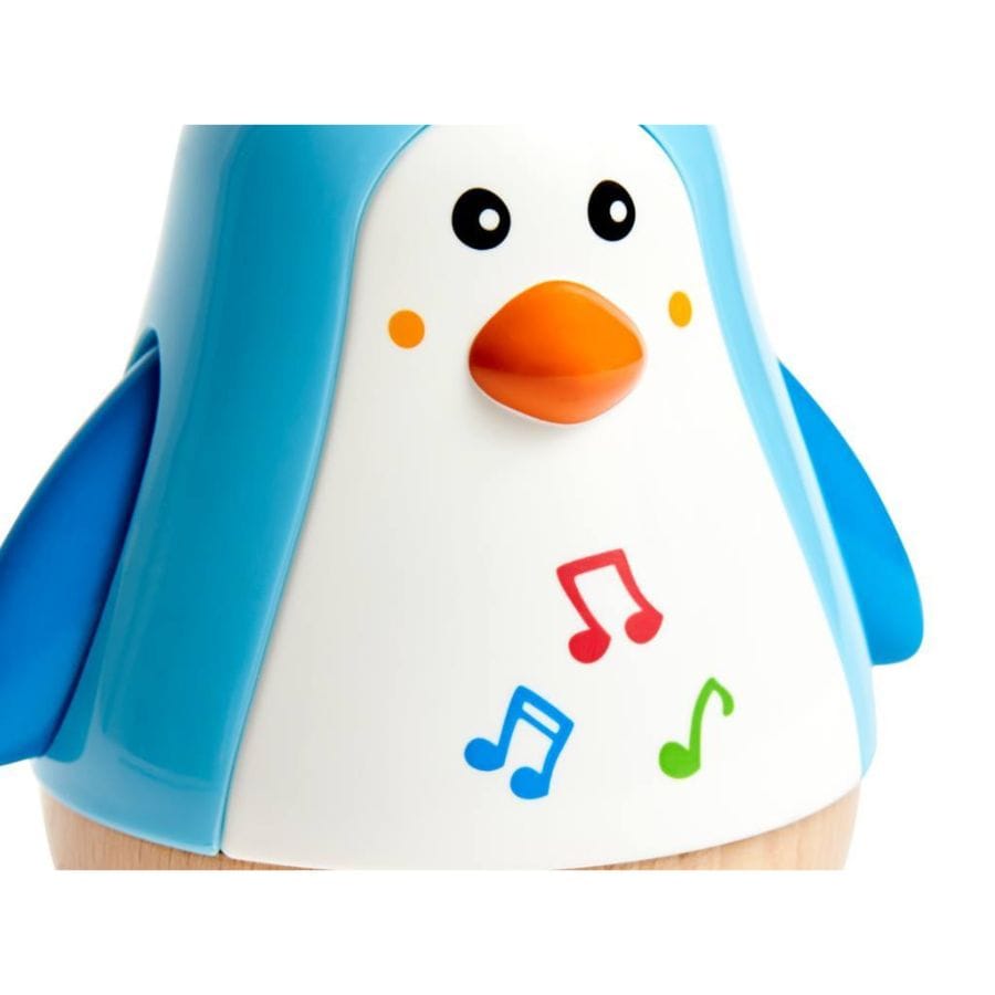 Toynamics Baby-Aktiv-Spielzeug Hape Stehauf-Pinguin mit Musik – ab 6 Monate