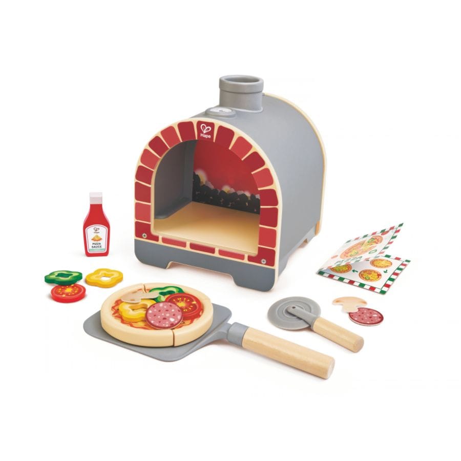 Toynamics Kinderküche Hape Magischer Pizzaofen – Spielset mit Licht- und Soundeffekten, ab 2 Jahren